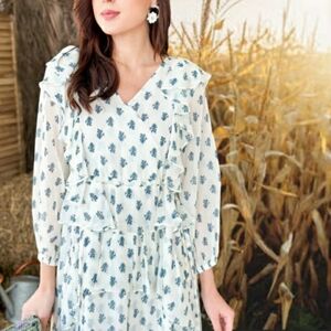 ● Wonder Nation | Girl Short Sleeve Chiffon Peasant Drees